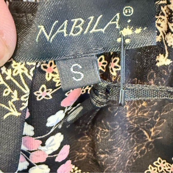 NAILA Black Dress with Pink and White Floral Design - Picture 8 of 8